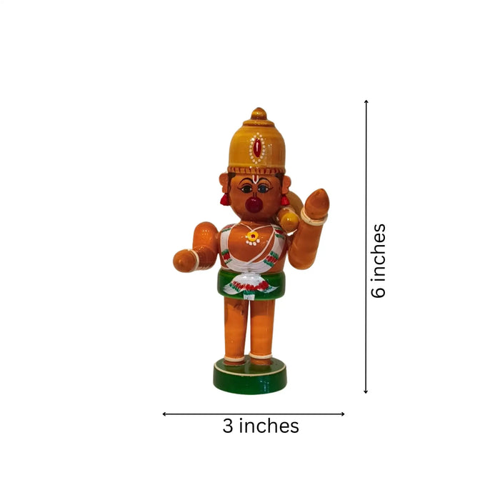 Etikoppaka Little Hanuman Wooden Statue   Etikoppaka Lacquerware