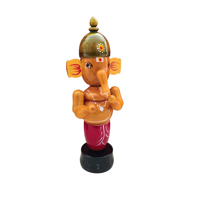 Etikoppaka Lord Ganesha Statue - Handmade Wooden Statue   Etikoppaka Lacquerware