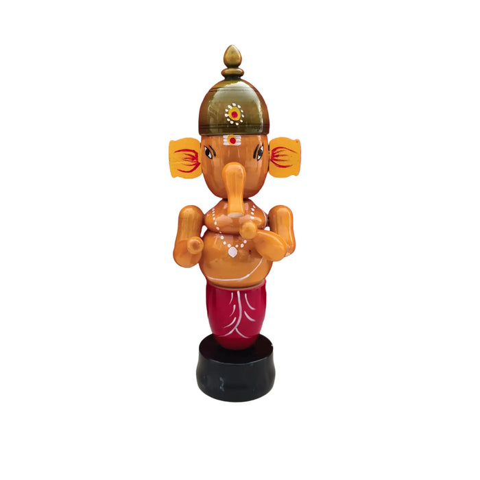 Etikoppaka Lord Ganesha Statue - Handmade Wooden Statue   Etikoppaka Lacquerware
