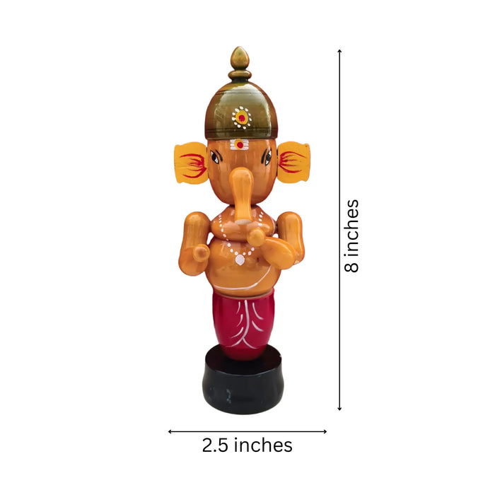 Etikoppaka Lord Ganesha Statue - Handmade Wooden Statue   Etikoppaka Lacquerware