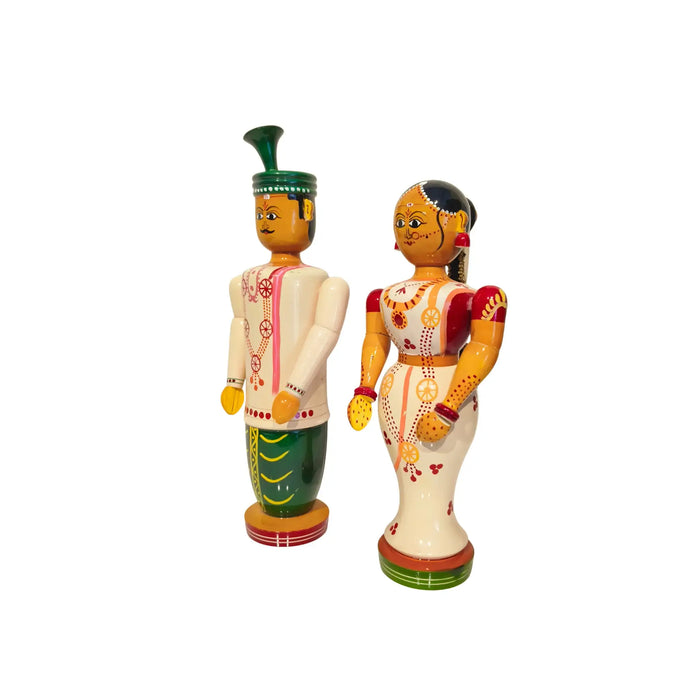 Etikoppaka Wedding Couple - Handcrafted Bridal Figurines   Etikoppaka Lacquerware