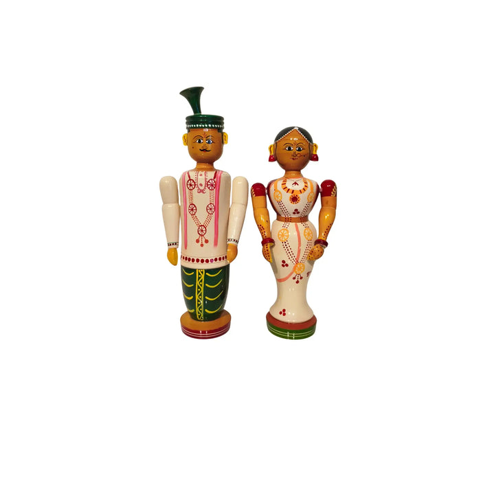 Etikoppaka Wedding Couple - Handcrafted Bridal Figurines   Etikoppaka Lacquerware