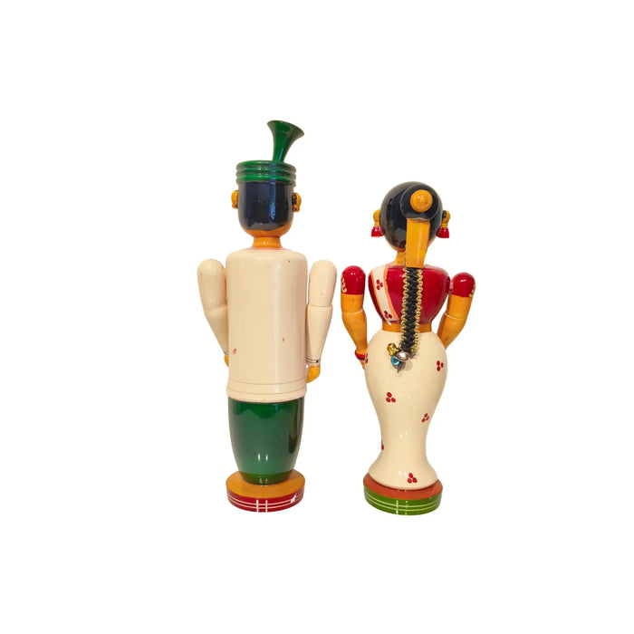 Etikoppaka Wedding Couple - Handcrafted Bridal Figurines   Etikoppaka Lacquerware
