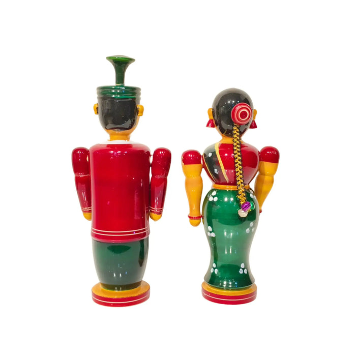 Etikoppaka Wooden Couple – South Indian Marriage Ceremony Folk Art   Etikoppaka Lacquerware