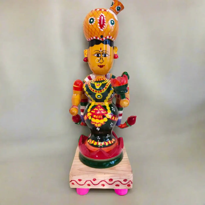 Etikoppaka Wooden Lakshmi Devi – Symbol of Fortune and Abundance   Etikoppaka Lacquerware