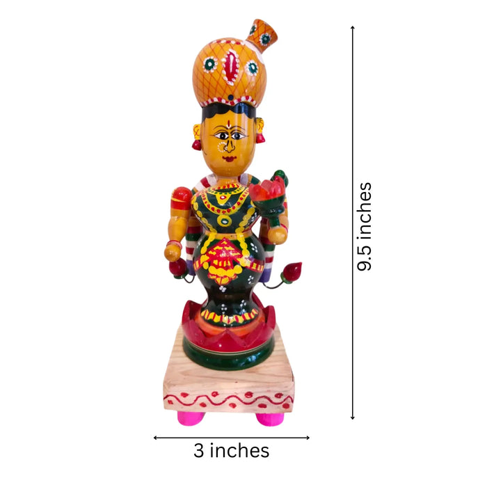Etikoppaka Wooden Lakshmi Devi – Symbol of Fortune and Abundance   Etikoppaka Lacquerware