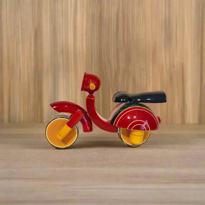 Etikoppaka Wooden Scooter Decor - Handmade Lacquerware Toy   Etikoppaka Lacquerware