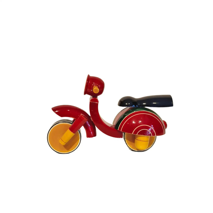 Etikoppaka Wooden Scooter Decor - Handmade Lacquerware Toy   Etikoppaka Lacquerware