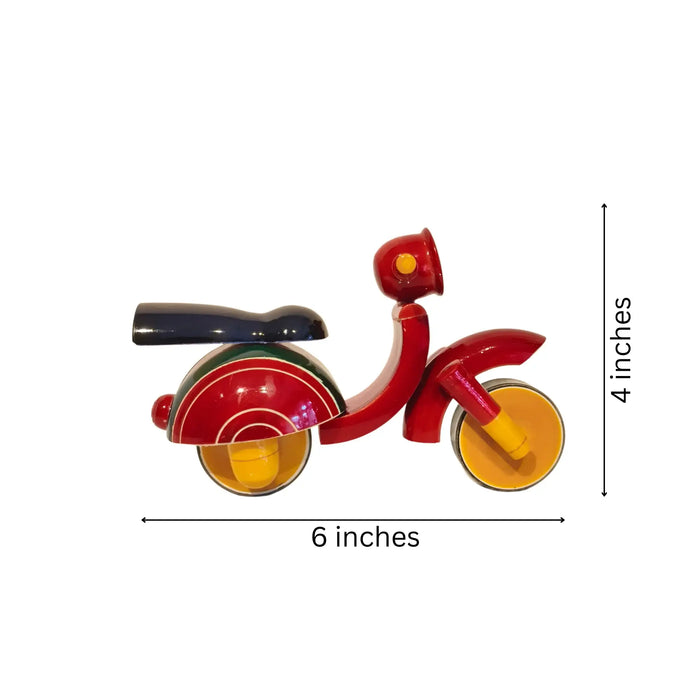 Etikoppaka Wooden Scooter Decor - Handmade Lacquerware Toy   Etikoppaka Lacquerware