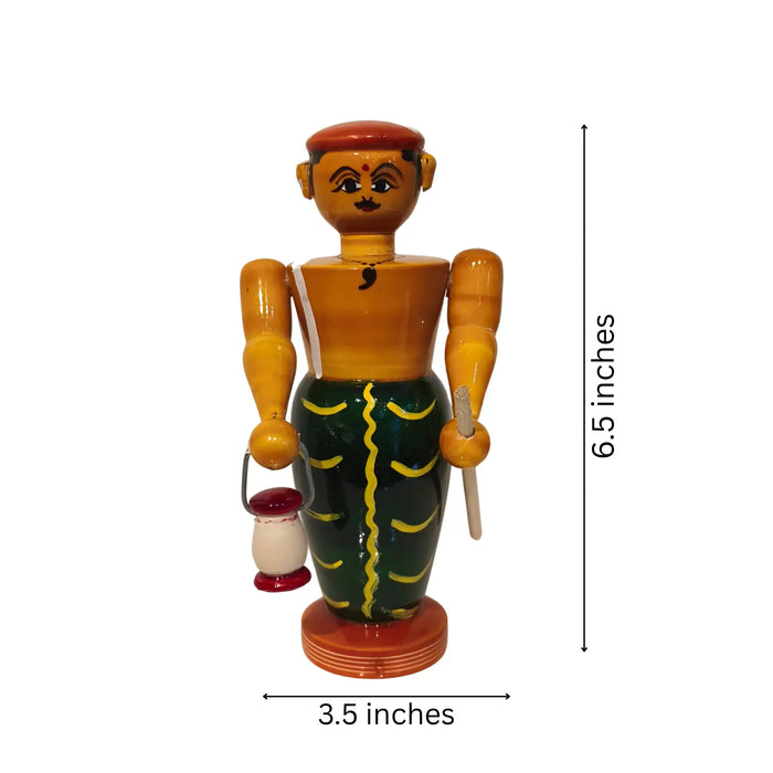 Etikoppaka Wooden Watchman  - A Keeper of Village Traditions   Etikoppaka Lacquerware