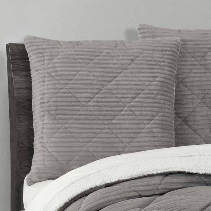 Everett Light Grey Euro Sham Euro Sham By J. Queen New York