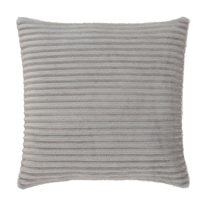 Everett Light Grey Square Decorative Throw Pillow 20" x 20" Throw Pillows By J. Queen New York