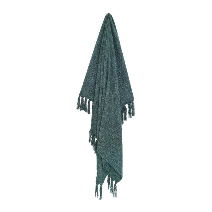 EVERGREEN JADE SOFT BOUCLE THROW BLANKET