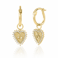 Eye Heart You Gold Huggie Earrings