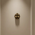 Fierce Brass Kirtimukha Wall Mask - Guardian Protector Face   Brass Ware