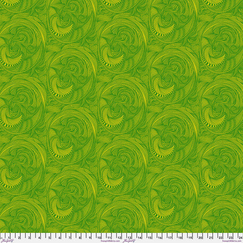 FreeSpirit Fabrics: Adrienne Leban, BioGeo-3 - Citrus Squeeze Lemon Lime - PWAL022.LEMONLIME