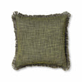 FRINGED ELI GREEN CUSHION 50CM