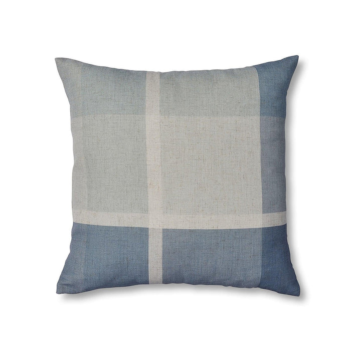 GARNER CHECK CUSHION 50CM - BLUE