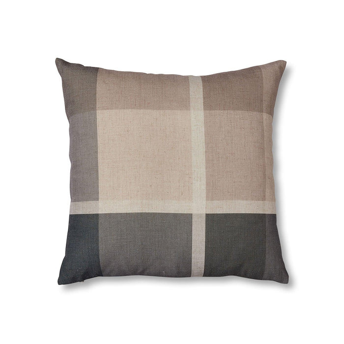 GARNER CHECK CUSHION 50CM - CHARCOAL