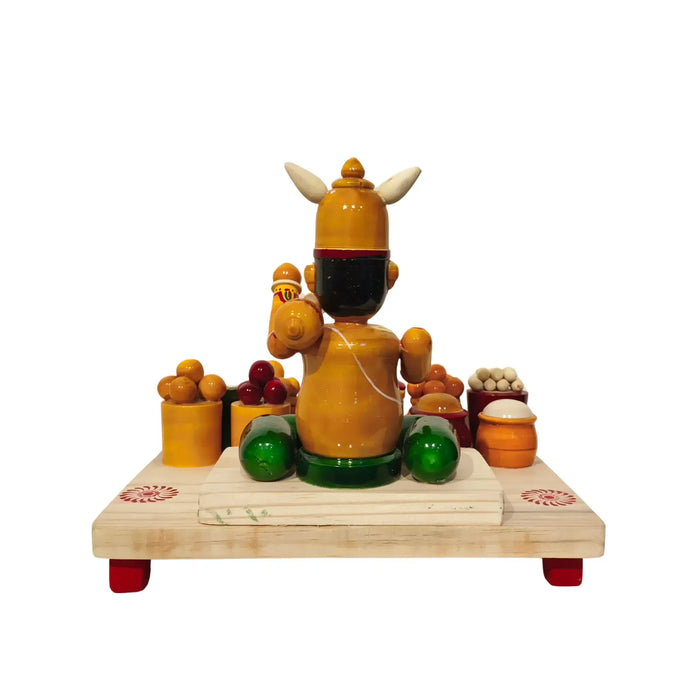 Ghatotkach with Sweets/Food – Etikoppaka Wooden Lacquerware | Krafteria   Etikoppaka Lacquerware