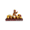 Ghatotkacha Kondapalli Eating Doll with feast, traditional epic art.
