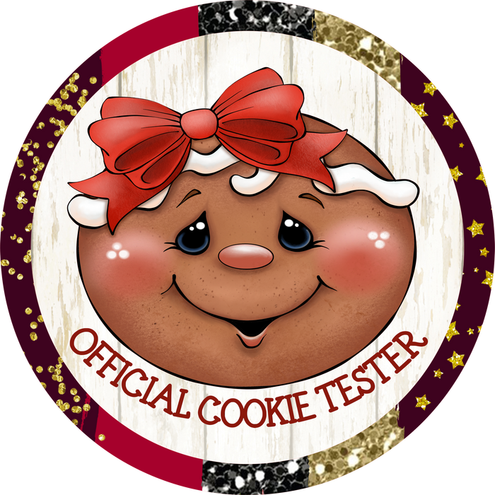 Gingerbread Girl, Holiday Sign, Christmas Sign, Wreath Center