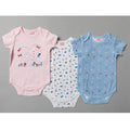 GIRLS 3 PACK BODYSUITS (0-12 MONTHS) T20269