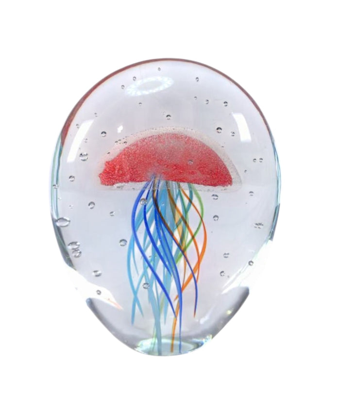 GLASS ART - COLOURFUL LARGE JELLYFISH