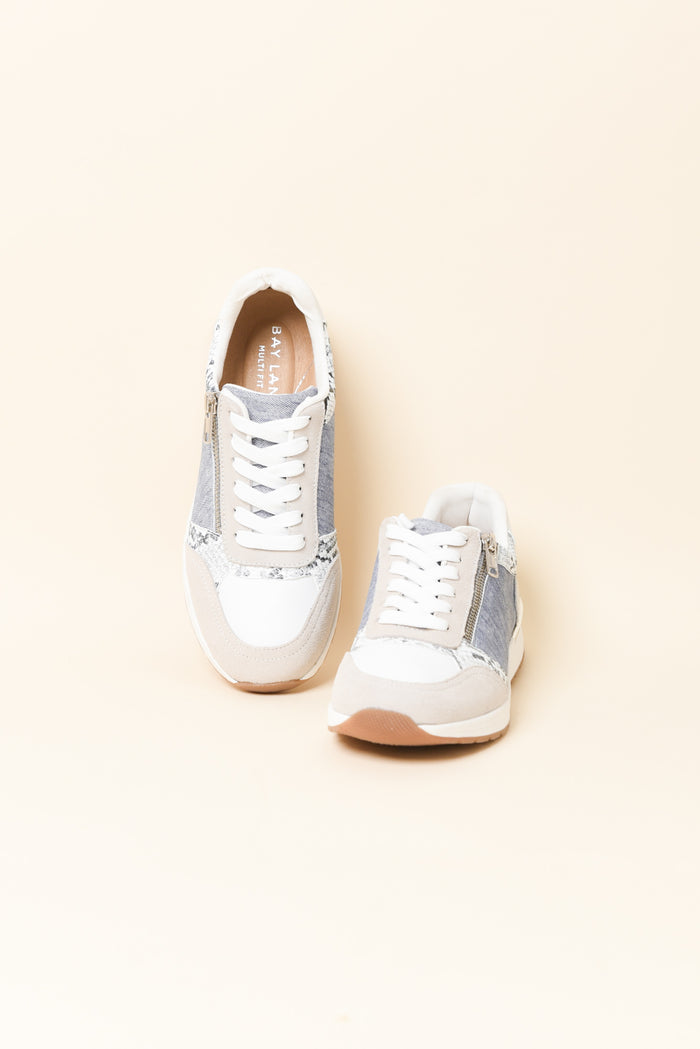 Glebe Denim Multi Leather Zip Sneaker