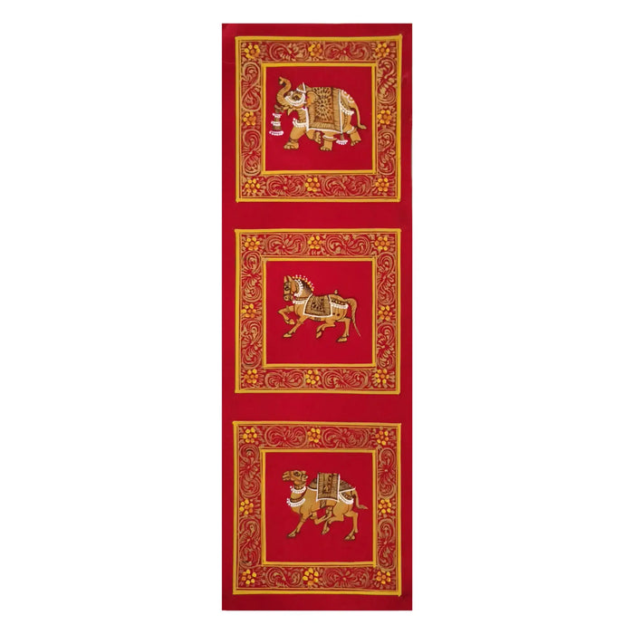 Golden Animal Miniatures on a Scarlet Background Painting   Paintings