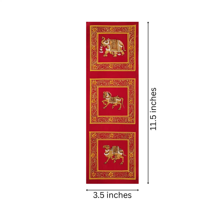 Golden Animal Miniatures on a Scarlet Background Painting   Paintings