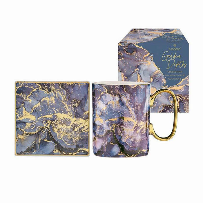GOLDEN DEPTHS MUG & COASTER SET - Moonstone