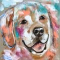 Golden Smile Dog Coaster - Artist Lab