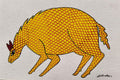 Golden Tribal Animal Artwork – Gond Painting   Paintings