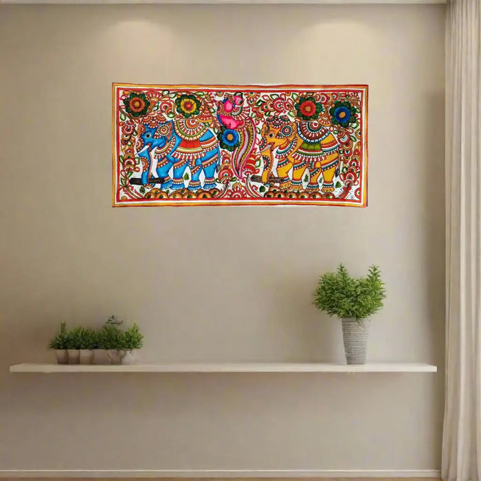 Grandeur of the Beastly Procession   Leather Paintings
