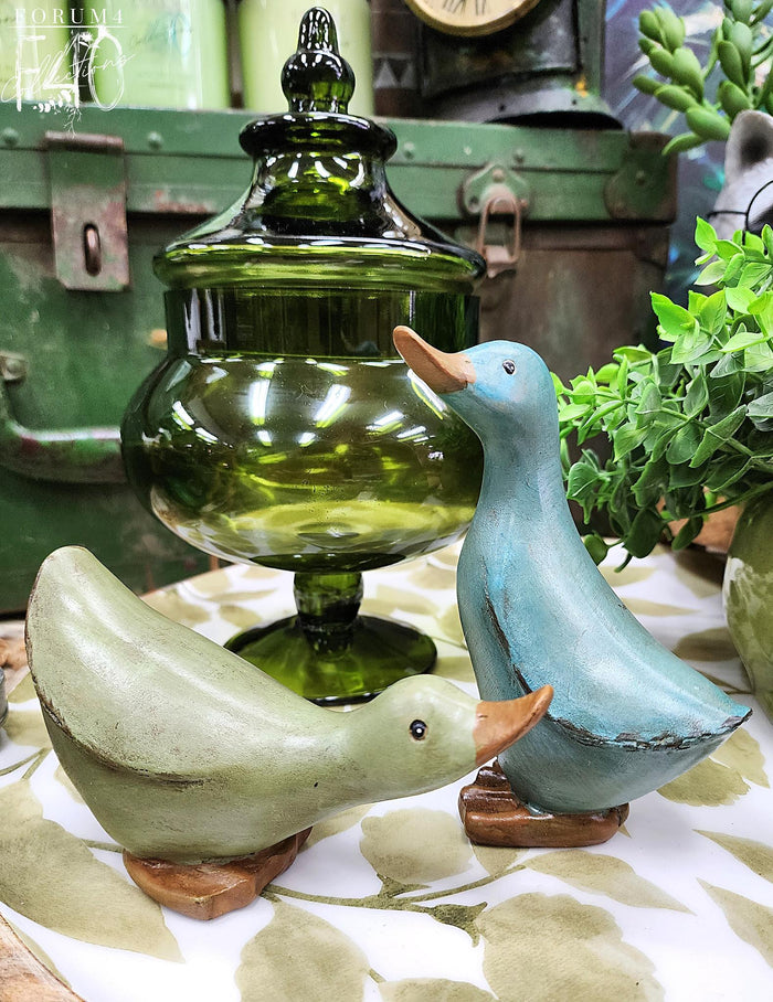 GREEN 2PC COLOURED DUCKS
