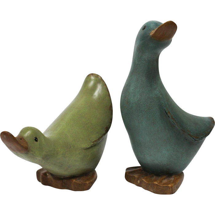 GREEN 2PC COLOURED DUCKS