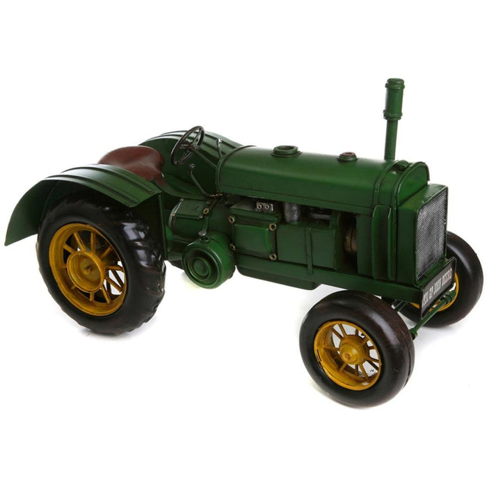 Green and Gold Tractor Model Ornament 38cm