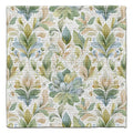 Green and gold succulent eco-friendly washcloth featuring watercolor botanical leaf and floral design