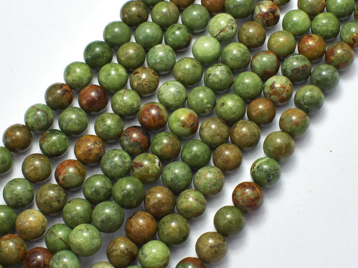 Green Opal, 8mm Round Beads-BeadBasic