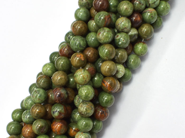 Green Opal, 8mm Round Beads-BeadBasic