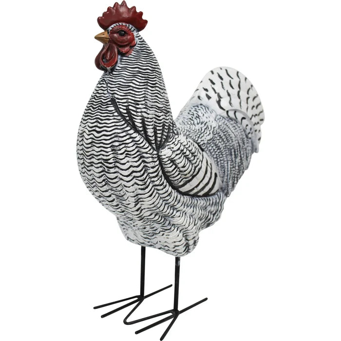 GREY WASH RESIN ROOSTER
