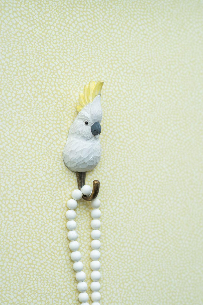 HAND CARVED HOOK - COCKATOO