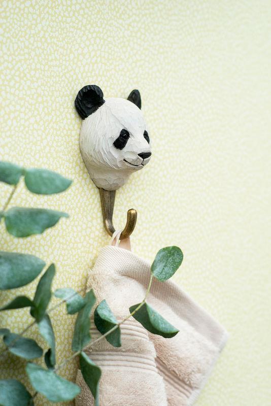 HAND CARVED HOOK - PANDA