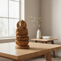 Hand-Carved Wooden Lotus Sitting Buddha – Spiritual Home Decor maruthi handicrafts