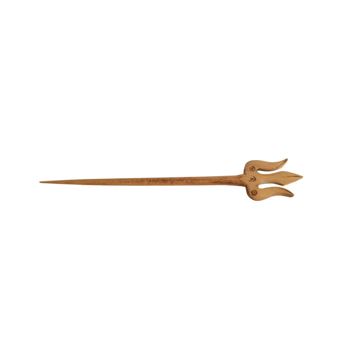 Hand-Carved Wooden Trishula Hair Stick / Hair Pin   Accessories