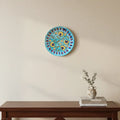 Hand-Painted Floral Motif Decorative Wall Plate   Pottery