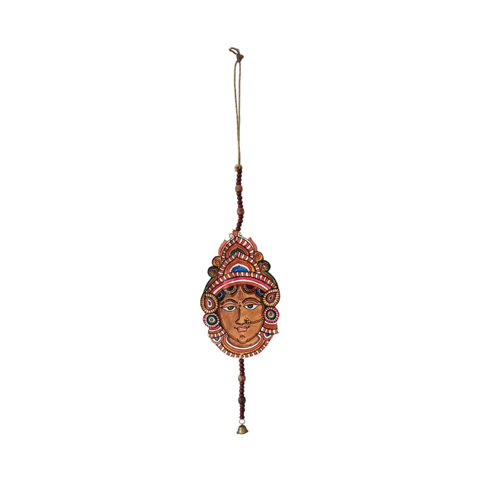 Hand-Painted Leather Goddess Wall Hanging   Paintings