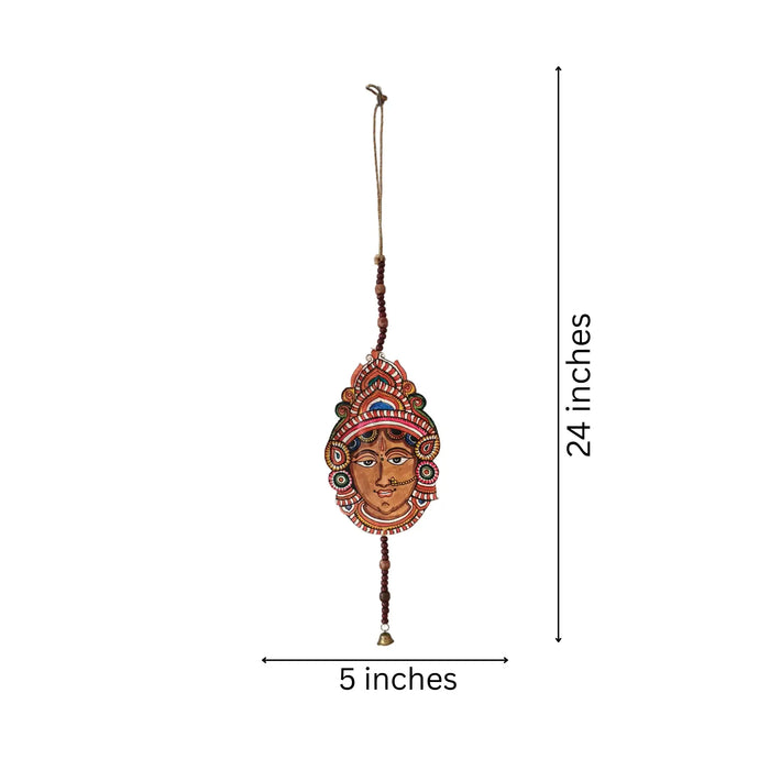 Hand-Painted Leather Goddess Wall Hanging   Paintings