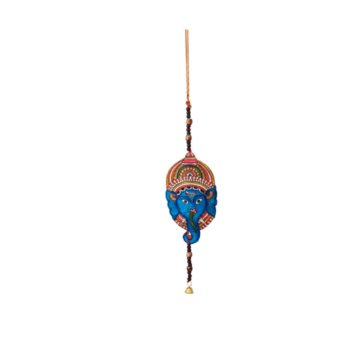 Hand-Painted Leather Lord Ganesha Wall Hanging   Paintings
